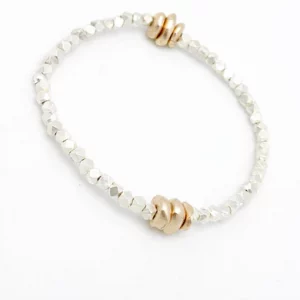 3 pebble bracelet 3mm beads white bkgd large image