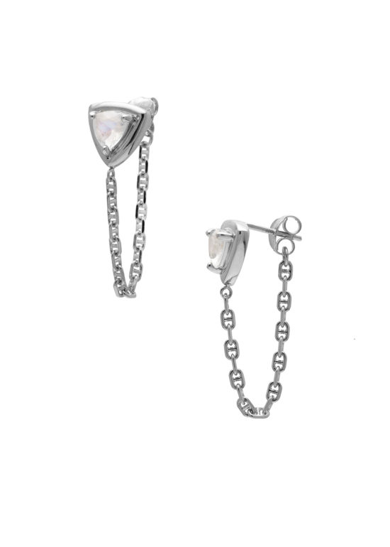 Trillion Earrings Rhodium image