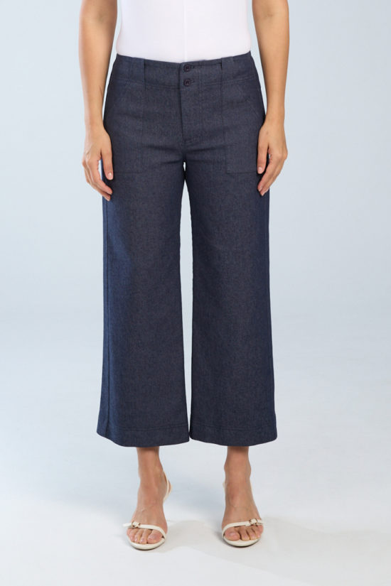 BRENDA BEDDOME - Pant / Crop Wide Leg (Indigo)