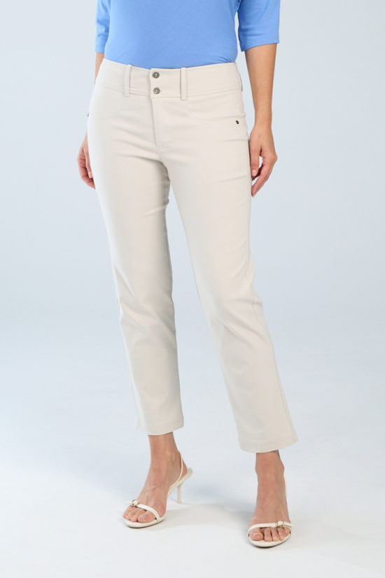 BRENDA BEDDOME - Straight Leg Jean Crop / Off White